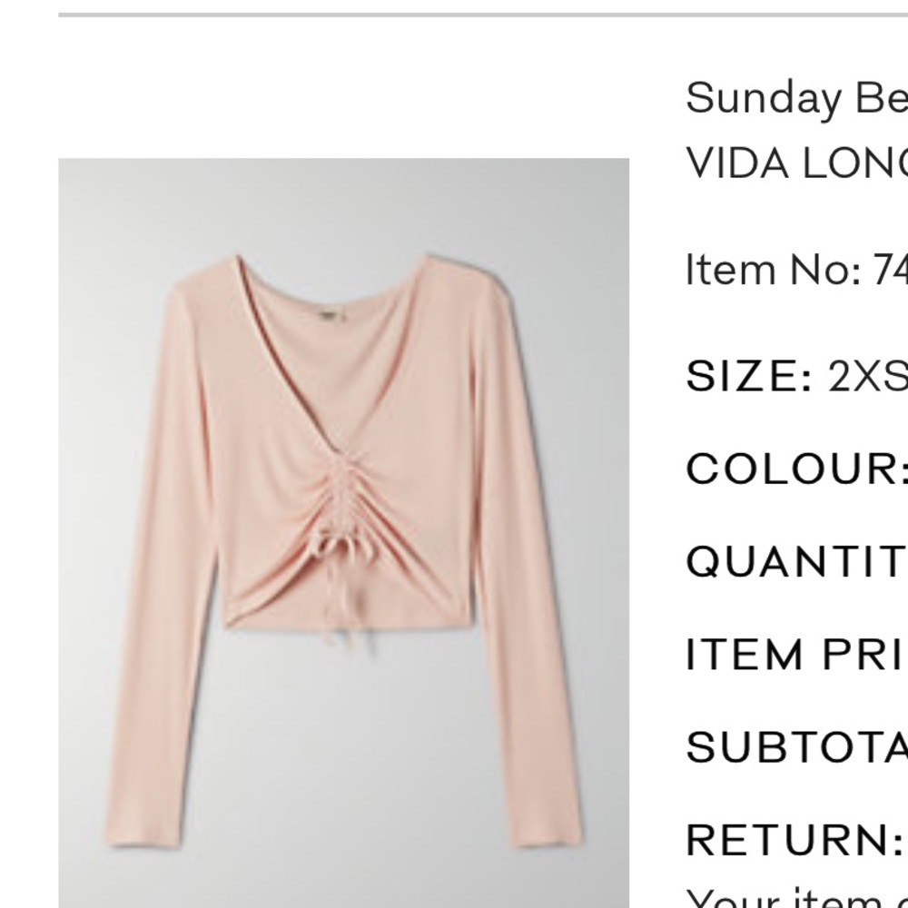 NWT aritzia long sleeve